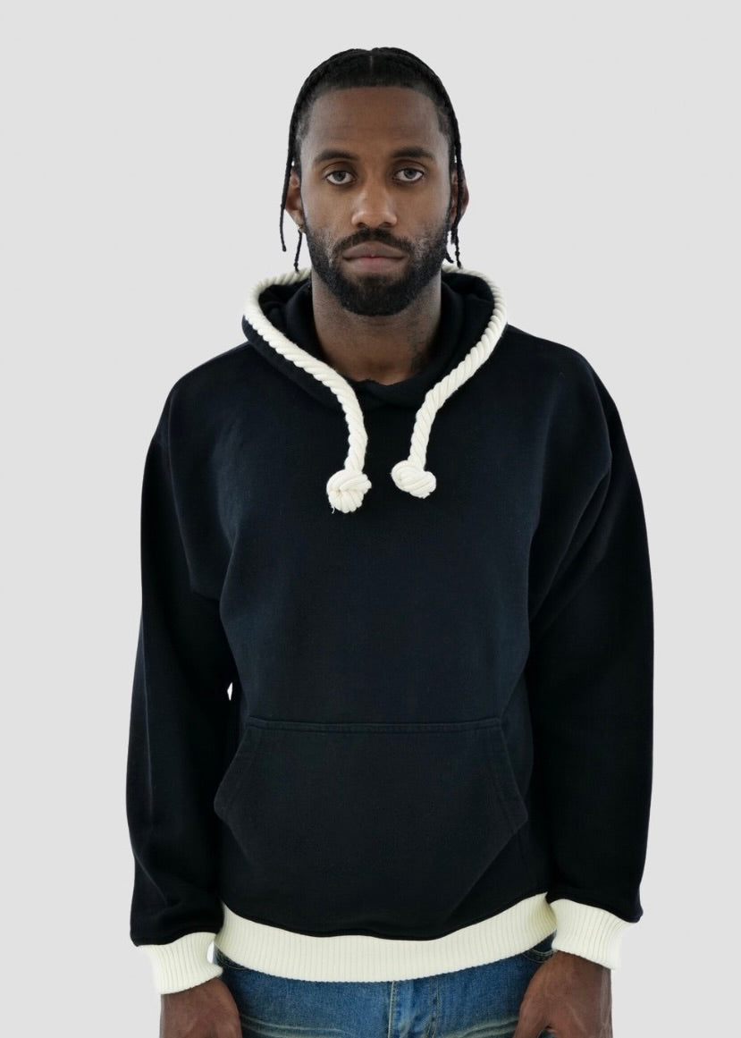Hoodie Black Cream