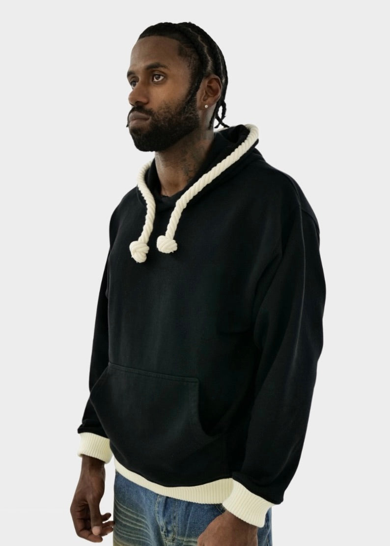 Hoodie Black Cream