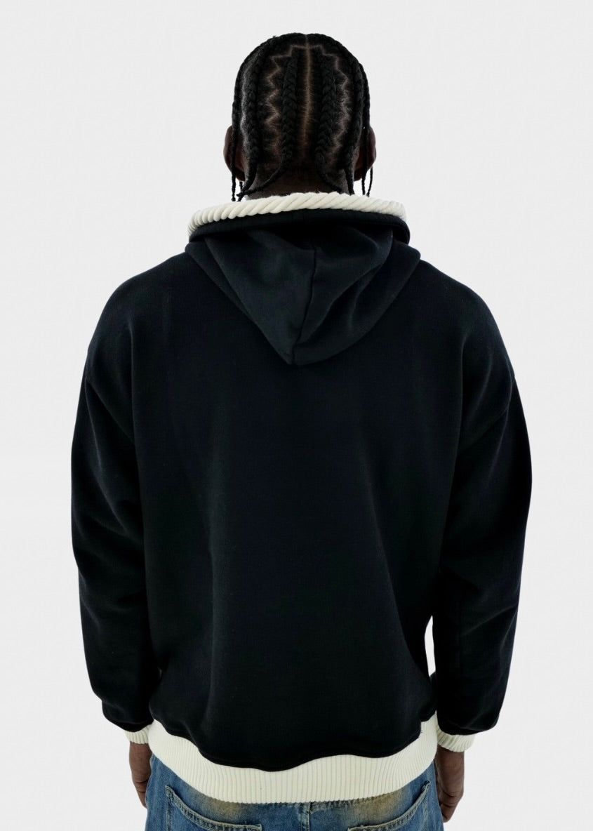 Hoodie Black Cream