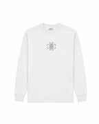 T-SHIRT MANCHES LONGUES BOXY À STRASS - BLANC