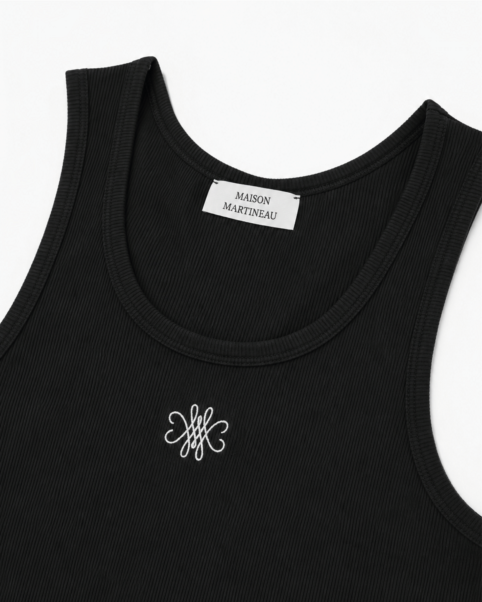 DÉBARDEUR LOGO BRODÉ - NOIR