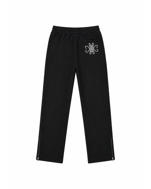 PANTALON DE JOGGING ZIPPÉ ÉPAIS - NOIR