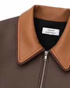 BOMBER SIMILI CUIR SIGNATURE