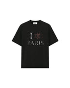 T-SHIRT "I LOVE PARIS" BOXY - NOIR VINTAGE