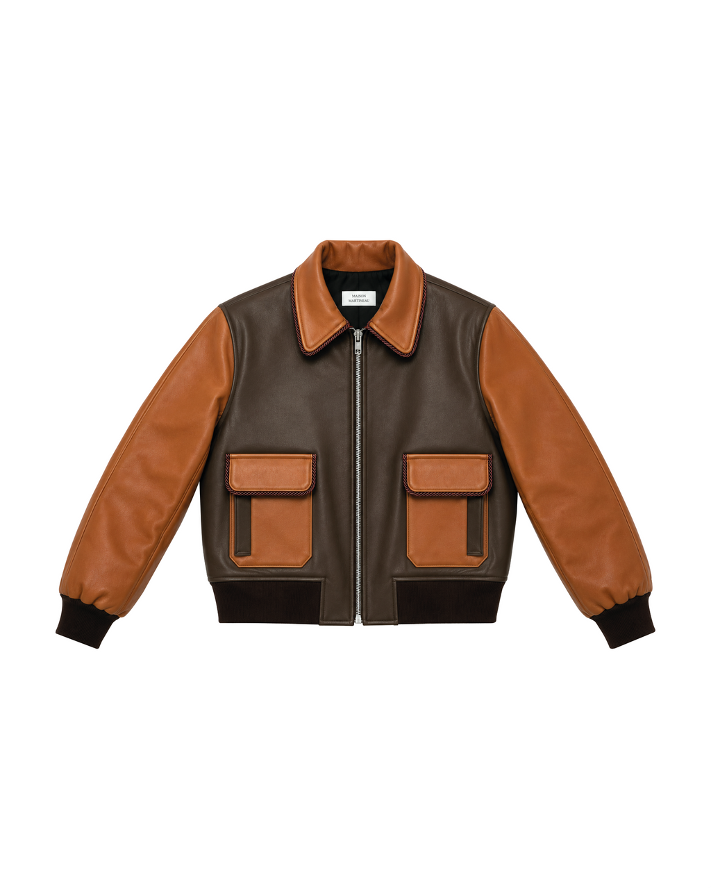 BOMBER SIMILI CUIR SIGNATURE