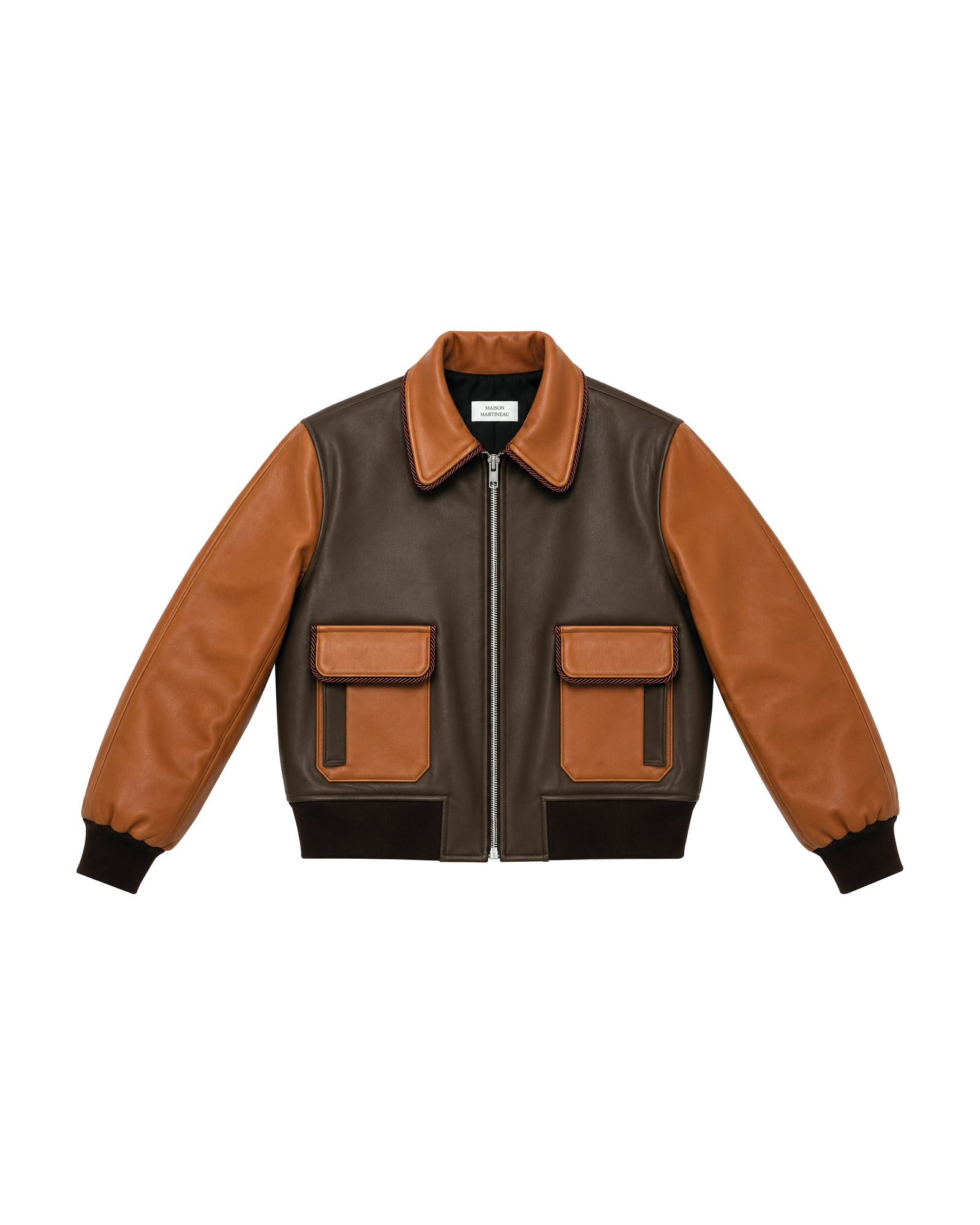 BOMBER SIMILI CUIR SIGNATURE