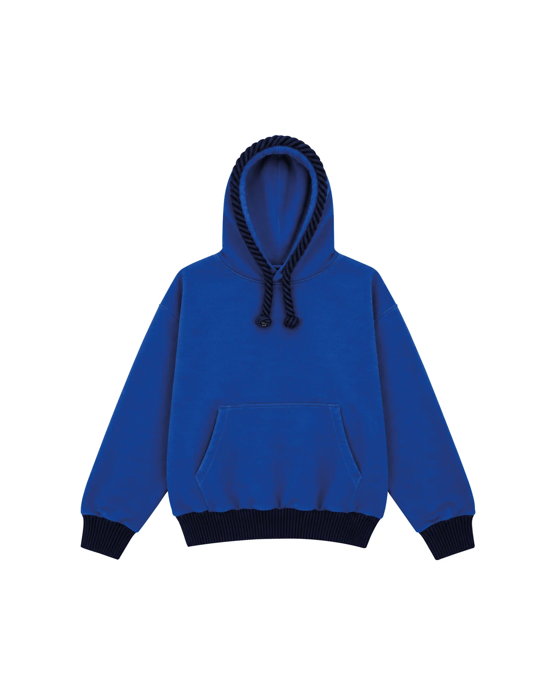 HOODIE CORDONS ÉPAIS - BLEU